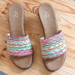 A2 Aerosoles  Multicolor Slide Sandals